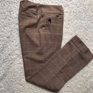 The Limited Cassidy Brown Plaid Pants